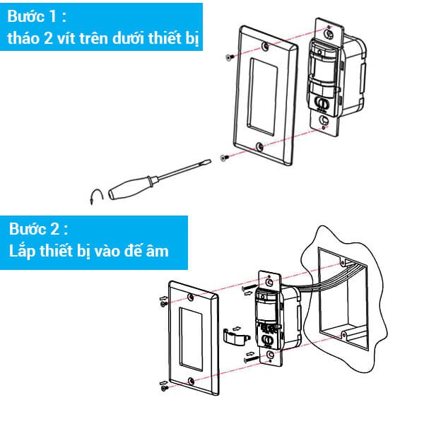 Công tắc cảm biến hồng ngoại lắp đèn cầu thang ATA AT-180