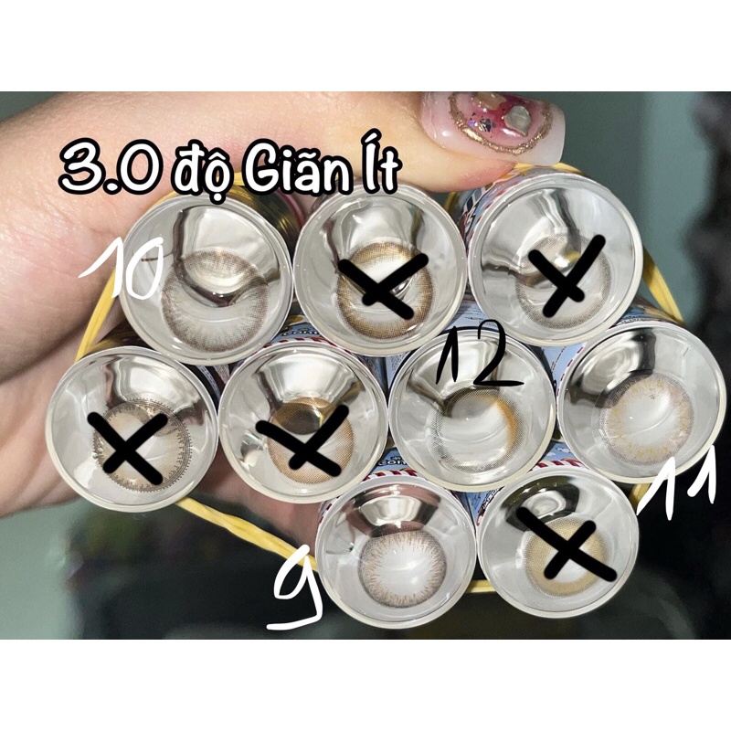 [ 30 MẪU ] Lens áp tròng Cận ( 3 độ ) + Khay gương dụng cụ