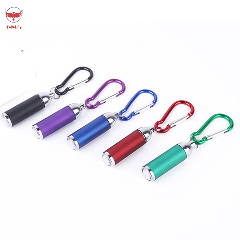 Đèn Pin LED Mini Di Động Kèm Móc Khóa Carabiner Tiện Dụng Mang Theo Du Lịch Cắm Trại