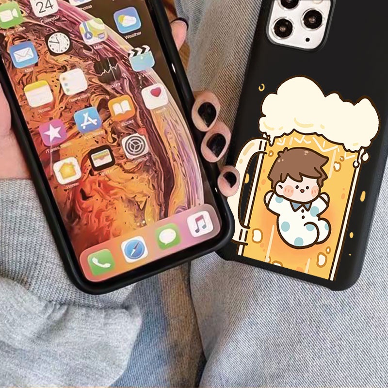 Ốp điện thoại họa tiết đáng yêu thích hợp cho iPhone 12 11 XS Pro Max Mini X XR 8 7 6 6S Plus 5S 5 SE 2020