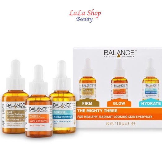 Combo Serum Balance Active Formula Dưỡng Trắng Da Ngừa Mụn Mờ Thâm Và Tái Tạo Da