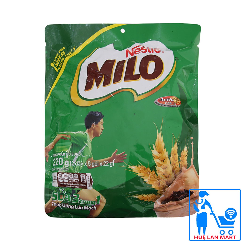 [CHÍNH HÃNG] Thức Uống Lúa Mạch Nestle' Milo Active-Go Túi 15 gói x 22g