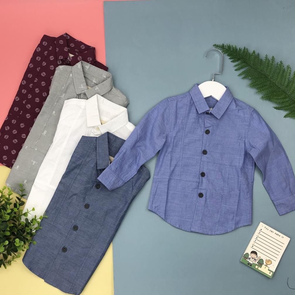 Áo sơ mi thu đông dài tay Litibaby bé trai size 8-14T, cho bé từ 25-41kg. Chất thô đẹp, không nhăn, dễ phối đồ