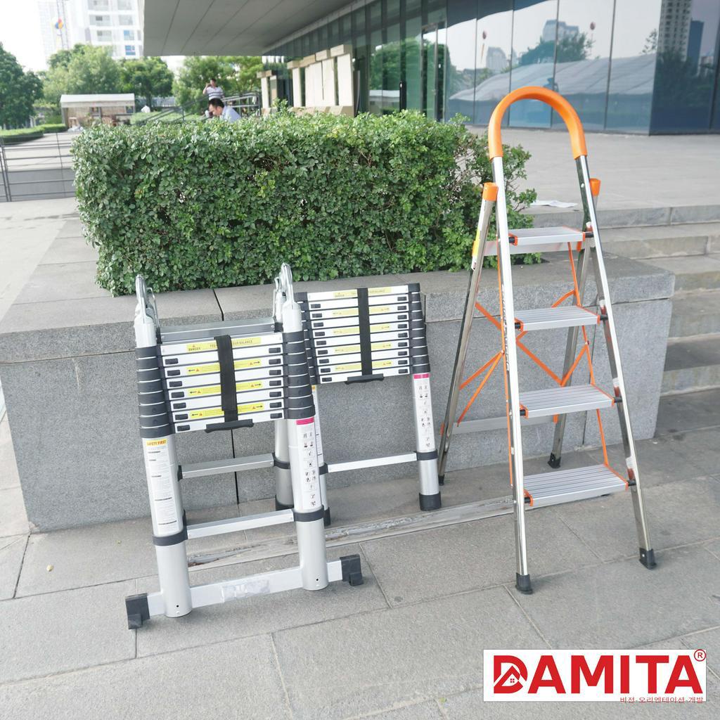 Thang rút đôi 3.8m 1.9+1.9 chữ A cao cấp hàn quốc ảnh thật video thực tế bảo hành 24 tháng