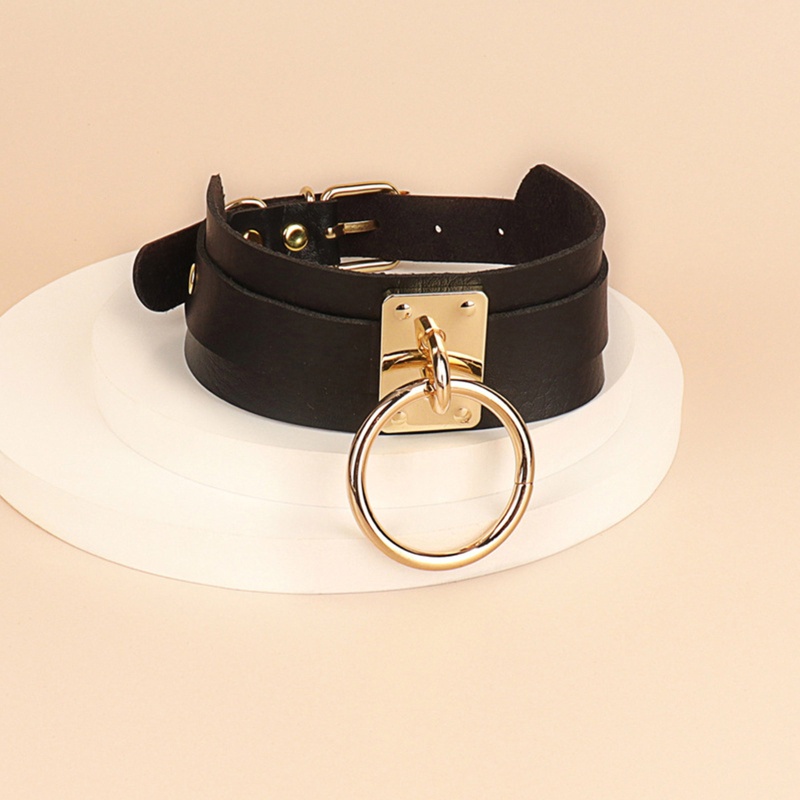 Vòng Cổ Choker Da Màu Đen Phong Cách Punk Cá Tính