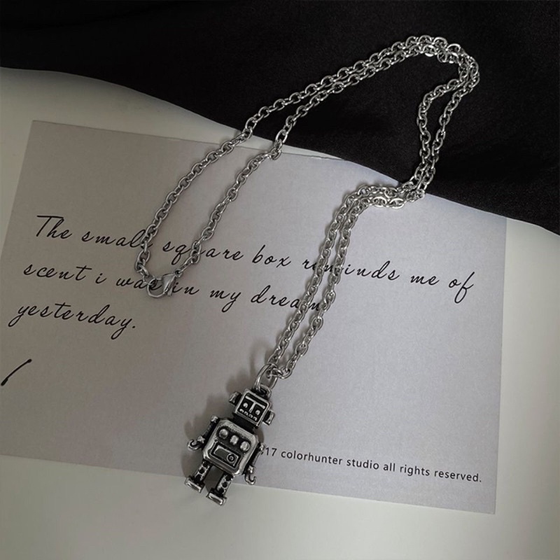 ✨✨Vòng cổ mặt dây hình robot mini dễ thương phong cách hiphop thời trang