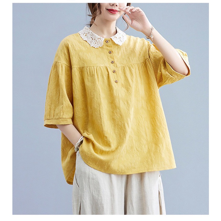 Áo Bầu cổ dáng sơ mi tay lỡ-AB 01 85 ,siêu xinh ,phù hợp đi làm ,đi chơi ,Hàng loại 1 không bai ,không xù-Freesize