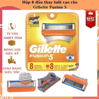 Hộp 8 đầu thay lưỡi cạo râu Gillette Fusion 5