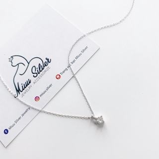 Dây chuyền bạc miuu silver, vòng cổ nữ đính đá elisie necklace - ảnh sản phẩm 8