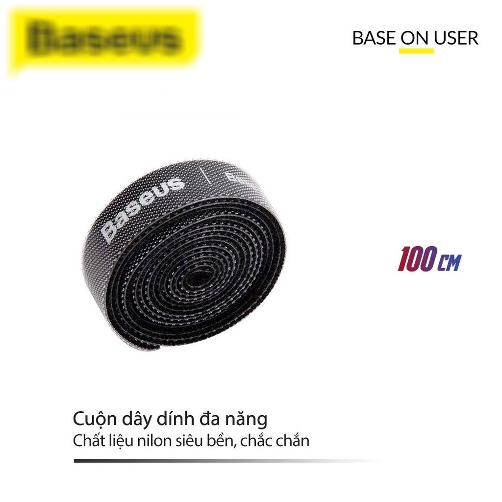 Cáp dán xé cuốn gọn dây sạc dây tai nghe dây điện dây cáp Baseus tiện lợi dễ dùng / Dụng cụ cố định dây cáp Baseus - Hàn