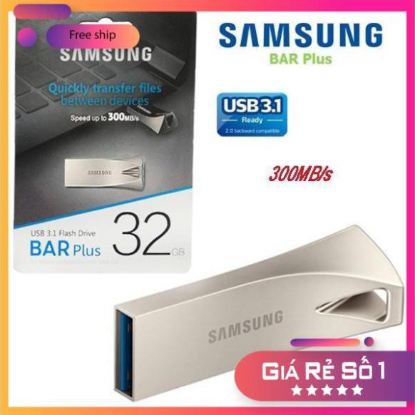 SG FREESHIP Ổ ĐĨA FLASH USB 3.1 SAM SUNG BAR PLUS 32GB/16GB/8GB/4GB CHỐNG NƯỚC - BH 12 THÁNG