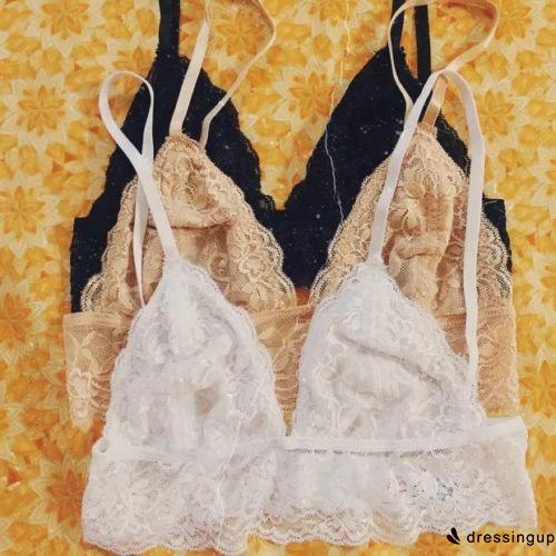 Áo bra 2 dây vải ren xinh xắn thời trang cho nữ