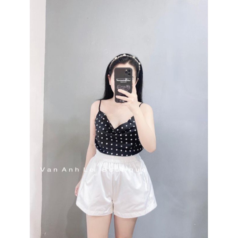 Quần sooc lụa cạp chun hàng QC