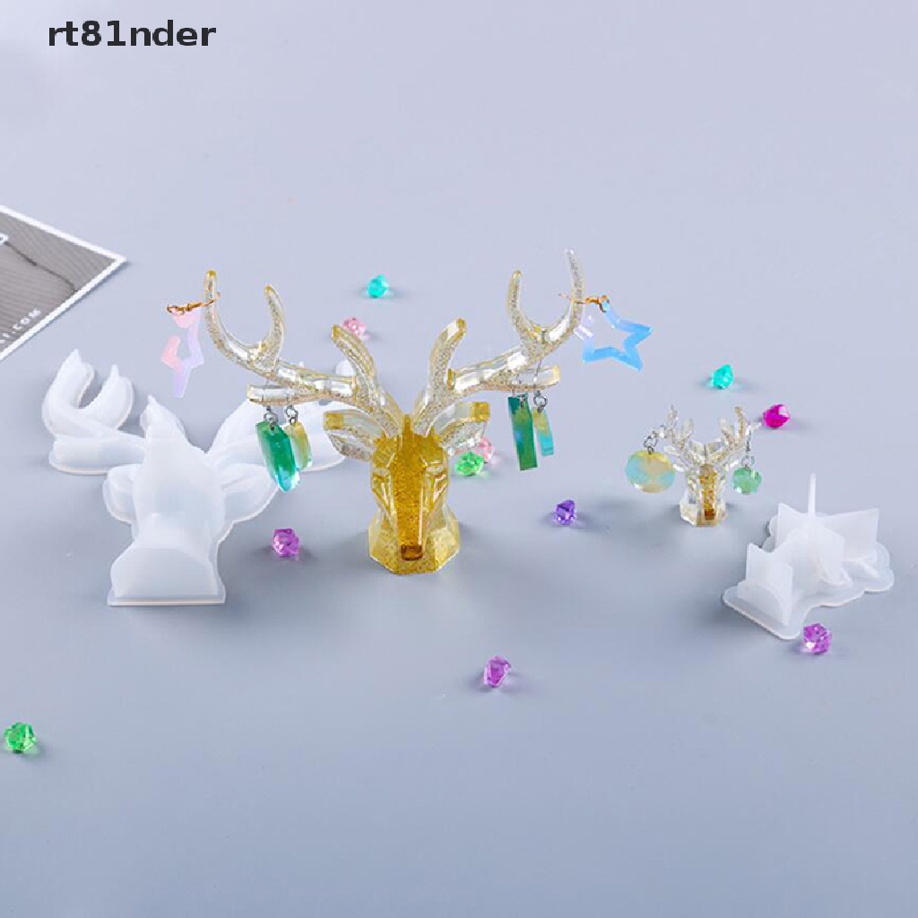 Khuôn Silicone Làm Giá Đỡ Trưng Bày Bông Tai Hình Nai DIY