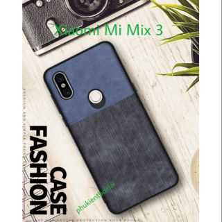 Ốp lưng Vân Da Bò thời trang cho Xiaomi Mi Mix 3 cao cấp