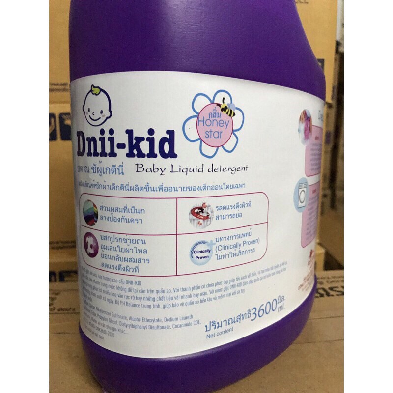 Nước giặt xả Dnii Kid Ánh Dương Siêu Lưu Hương 3,6l