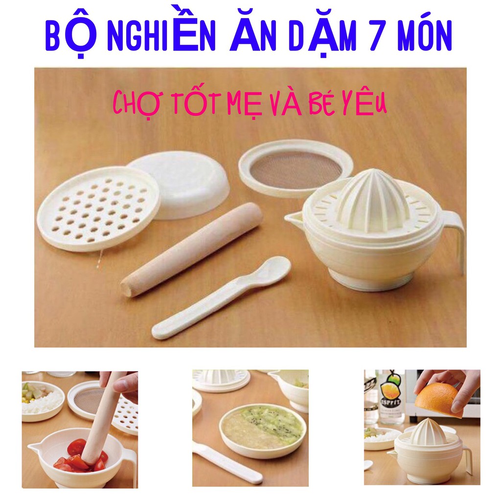 BỘ NGHIỀN ĂN DẶM/BỘ DỤNG CỤ CHẾ BIẾN ĂN DẶM KIỂU NHẬT