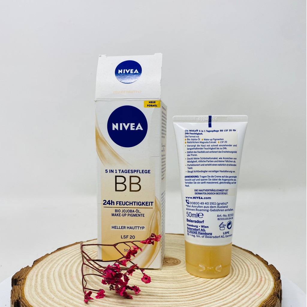 Kem nền nivea bb-cream 5in1 blemish balm, hàng đức