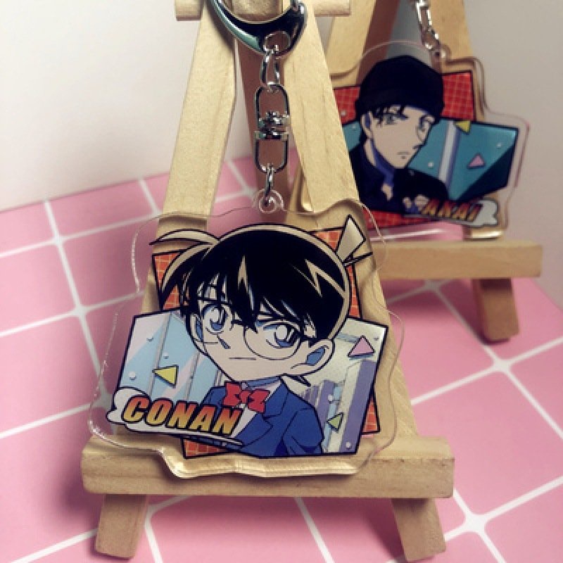 ( Mica trong acrylic) Móc khóa DETECTIVE CONAN Thám Tứ Lừng Danh ver Hiệu Ứng anime chibi