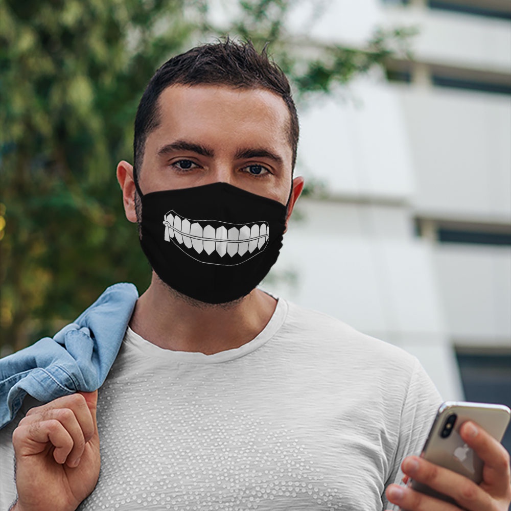 Khẩu trang in hình 3d DRAWN_1191 CARTWELL vải poly cotton 100% ngăn bụi kháng khuẩn bảo vệ toàn diện cho bạn