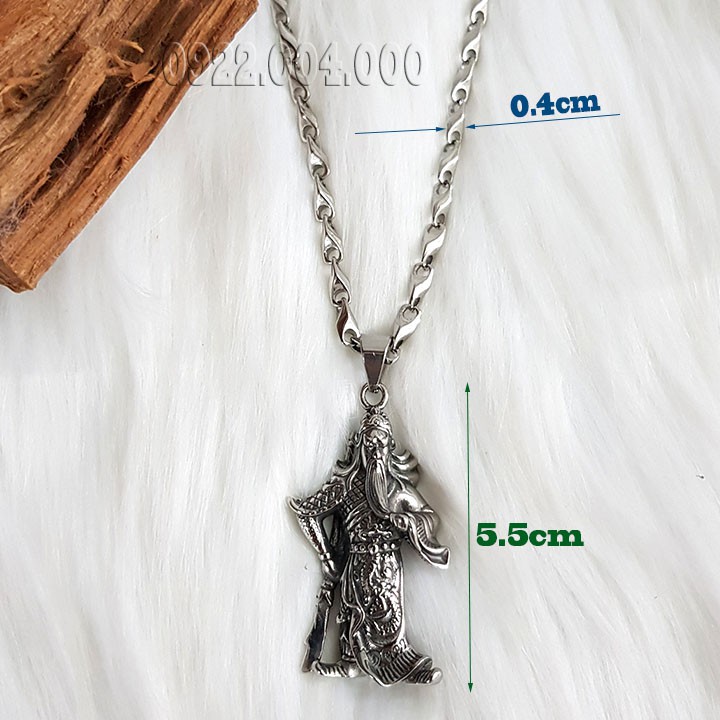 Dây chuyền mặt tượng quang công, dây chuyền nam MZ1735