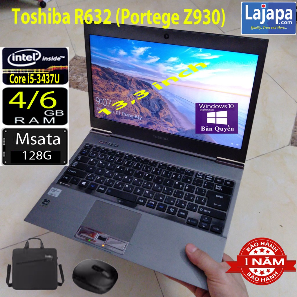 Toshiba Dynabook R632 (Portégé Z930) Core i5-3437U Laptop Nhật Bản LAJAPA Máy tính Nhật giá rẻ nhất