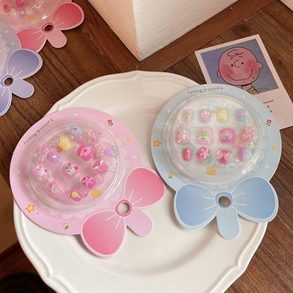 Bộ Móng Tay Giả Họa Tiết Hoạt Hình Dễ Thương Cho Bé