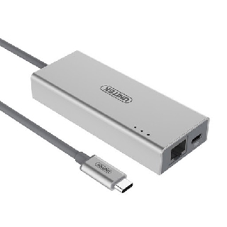 MULTIPORT HUB TYPE-C TO 2 USB 3.0 + LAN UNITEK Y-9106
