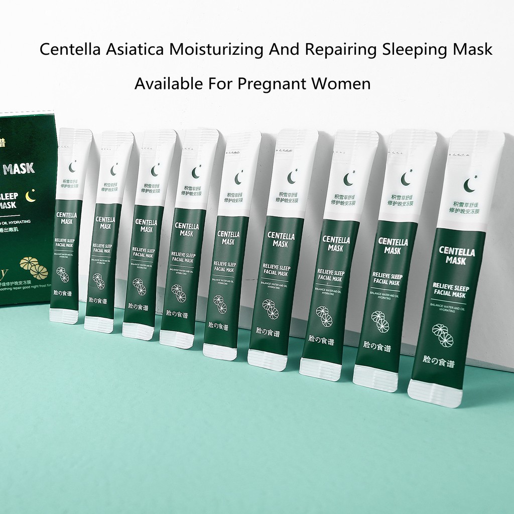 Centella Asiatica Hyaluronic Acid Disposable Sleeping Mask Moisturizing Brightening  Skin Care