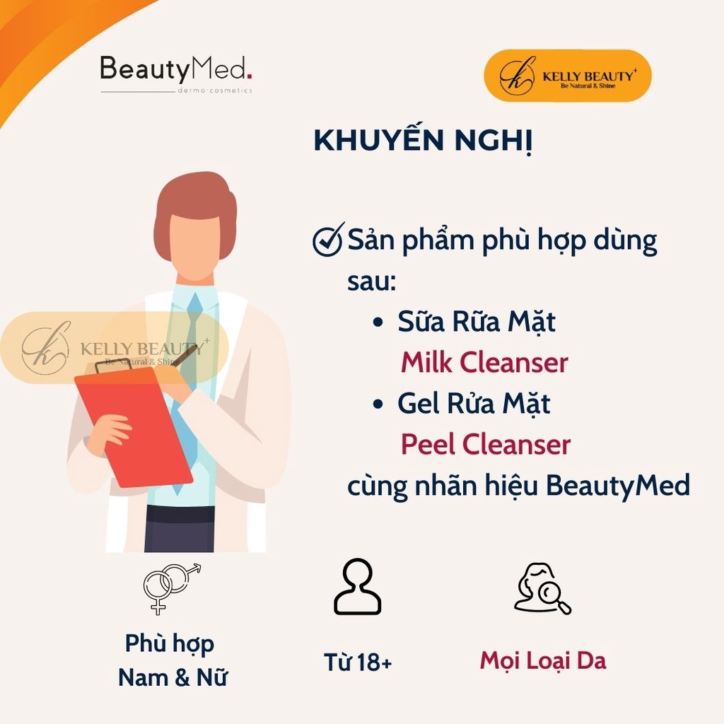 Nước Cân Bằng Da Tonic Lotion BeautyMed - Làm Dịu, Dưỡng Ẩm, Mềm Mịn &amp; Bảo Vệ Da | Kelly Beauty