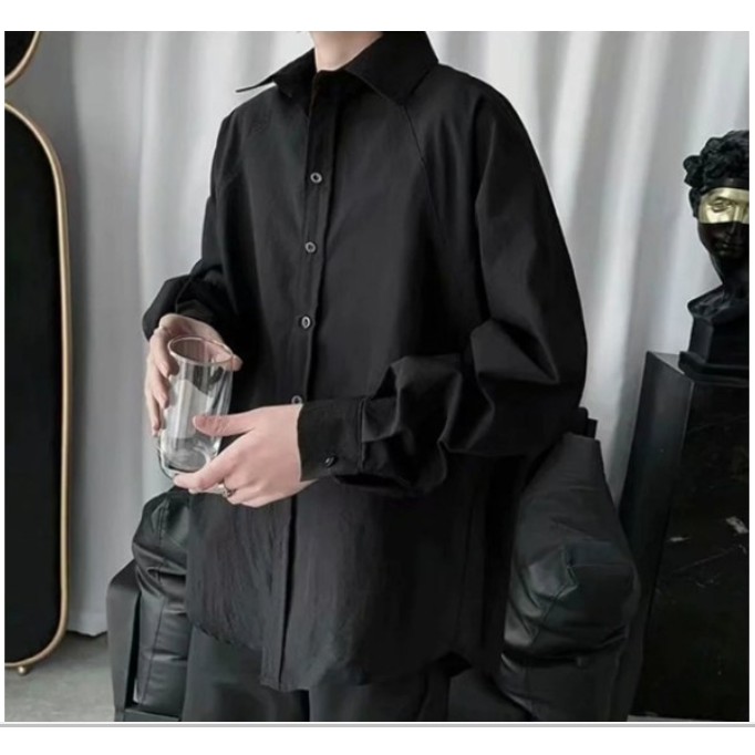 Áo Sơ mi đen dài tay nam nữ chất đẹp cực dễ phối đồ | BigBuy360 - bigbuy360.vn