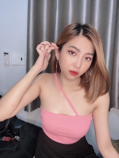 Áo croptop 1 dây lệch vai chất borip
