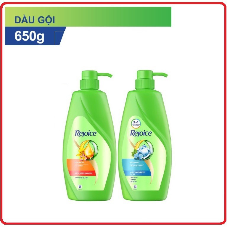 Dầu Gội Rejoice chai 650G Siêu Mềm Mượt