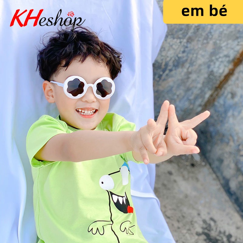 [Hàng xịn]  Kính râm cho bé chống tia UV hình bông hoa, kính mắt thời trang cho bé giá siêu hót mã Y1576
