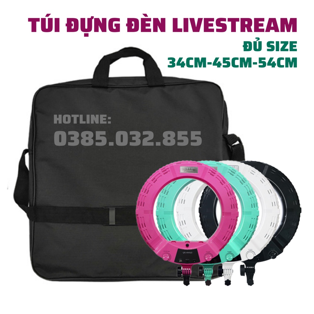 Túi vải đựng đèn livestream, 2 lớp chống sóc dầy dặn, bền đẹp