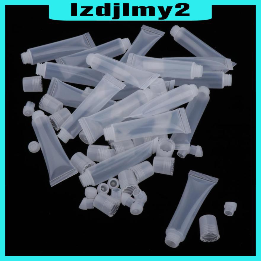 (Hàng Mới Về) Set 60 Tuýp Rỗng Đựng Son Môi Dung Tích 8g Diy Tiện Dụng