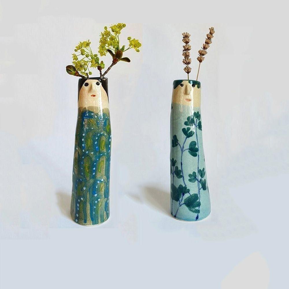 YIYU 1 Bình Hoa Hình Trụ Bằng Nhựa Resin Dùng Trang Trí Vườn