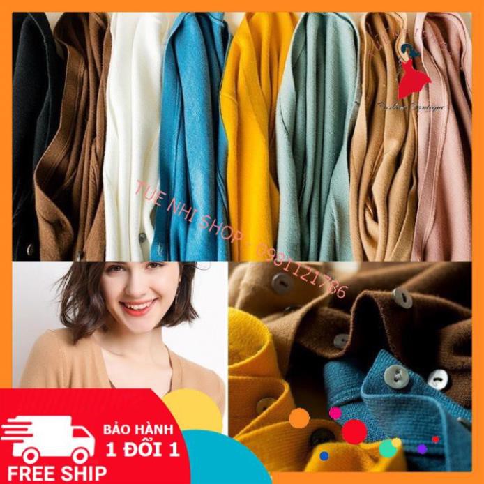 Áo khoác len Cardigan nữ mỏng cổ chữ V hàng Quảng Châu cao cấp AL04 | BigBuy360 - bigbuy360.vn