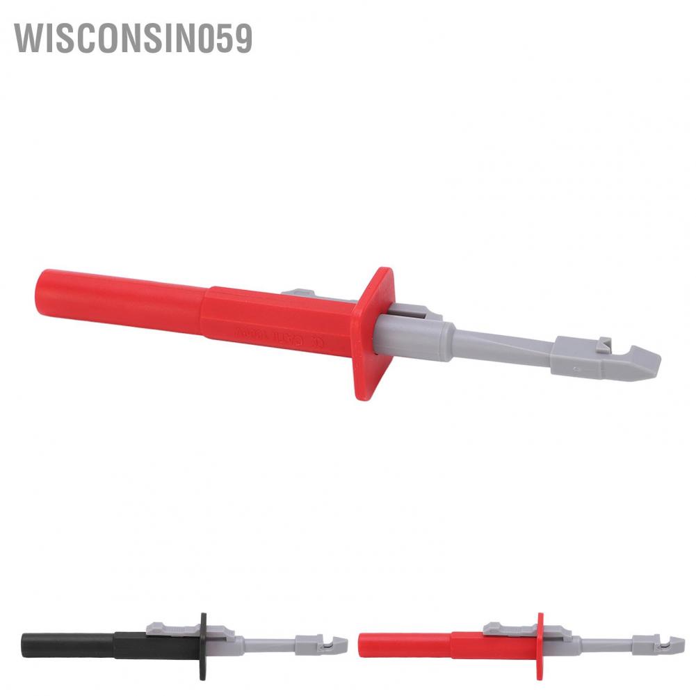 Wisconsin059 J.30020 Wire Piercing Probe Clip Lossless Break Free Puncture with 4mm Jack for Multimeters