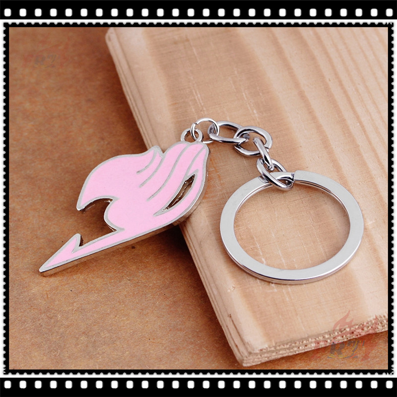 1 Móc khóa kim loại hình logo Anime Fairy Tail