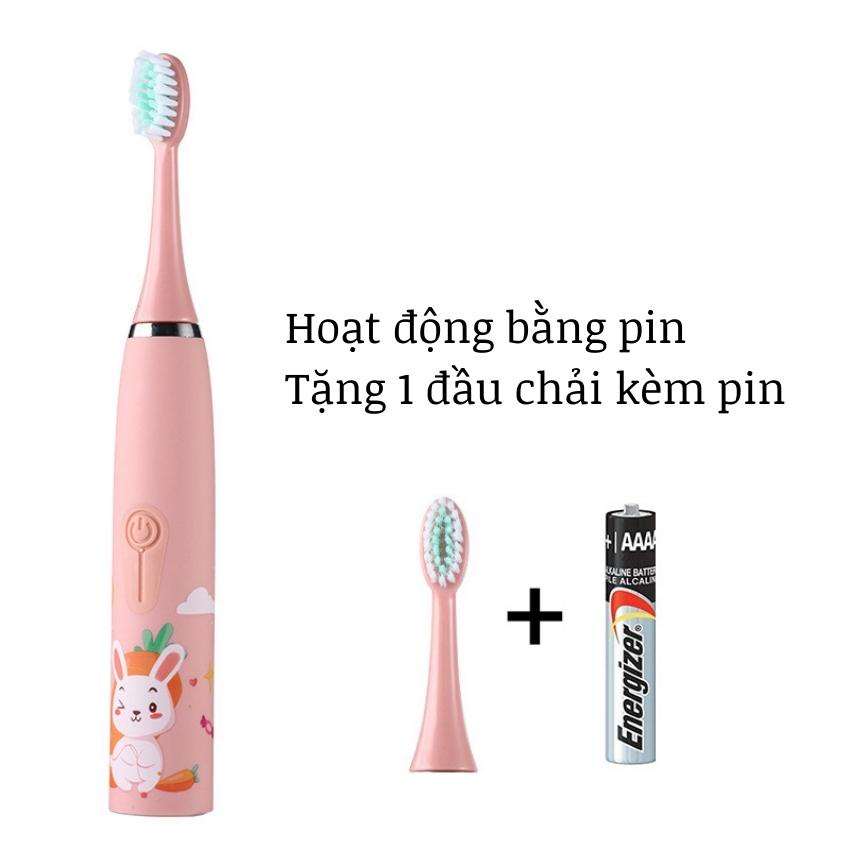 Bàn Chải Điện Hình Thú Ngộ Nghĩnh Cho Bé Làm Sạch Nướu Răng Miệng Bằng Sóng Siêu Âm Có Thể Sạc Lại Không Thấm Nước - G12