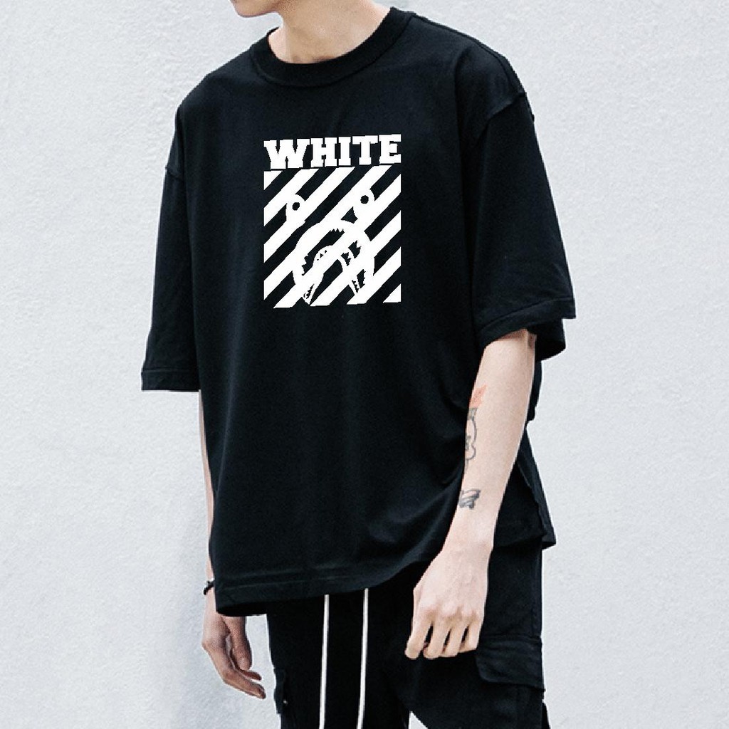 Áo thun overtee Fox_white shark.