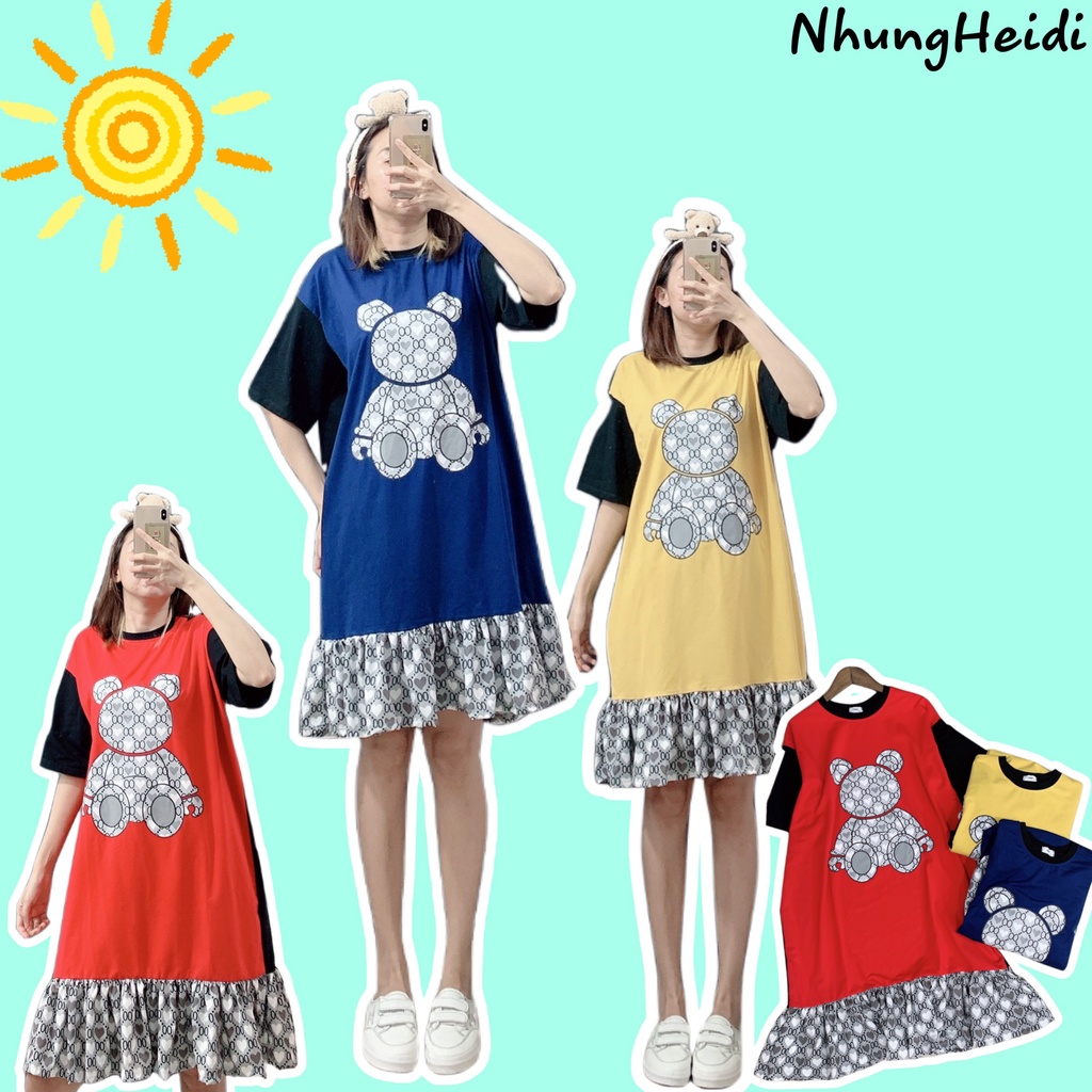 Đầm thun suông hình cute hàng loại 1, bigsize fom to chuẩn xịn. Hình thật 100%