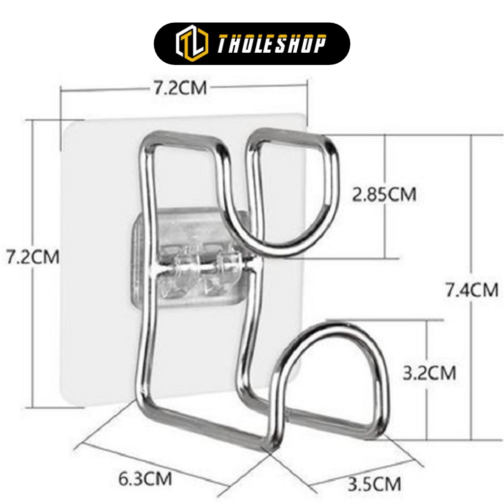 Móc Treo Chậu - Móc Dán Tường Treo Thau, Thớt, Rổ, Dụng Cụ Nhà Bếp Bằng Thép 9432