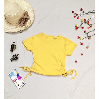 Áo croptop Borip rút eo 2 bên