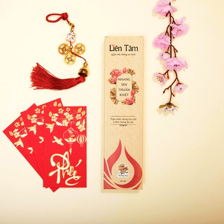 Nhang Sen Liên Tâm Hương Xưa - 30cm - 200 cây - Nhang sạch ít khói, mùi dịu nhẹ