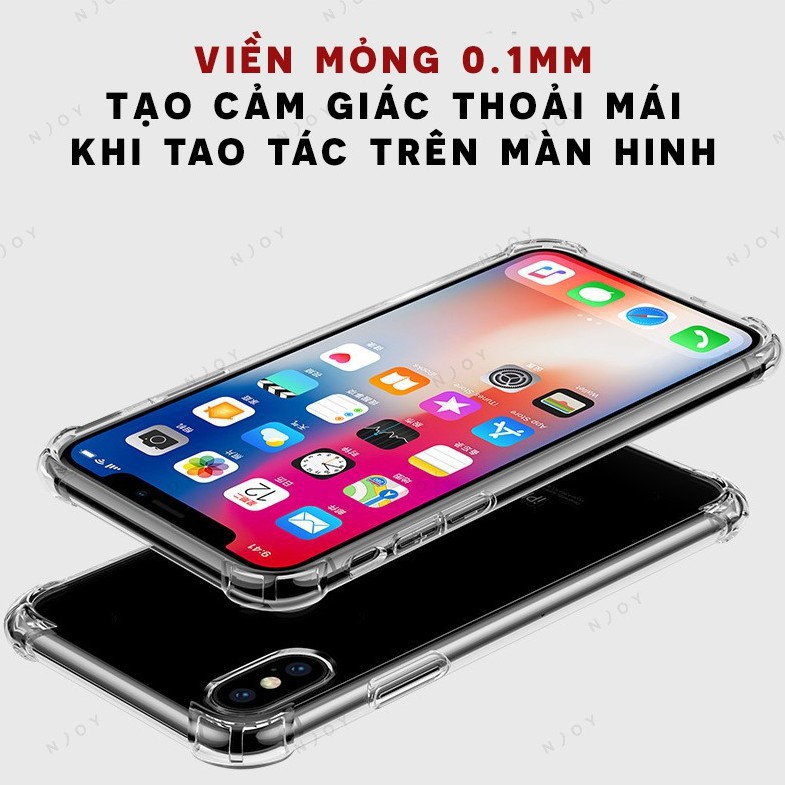 ỐP LƯNG IPHONE BOUNCE CHỐNG SỐC TRONG SUỐT DẺO CHO IPHONE 12 PRO MAX 11 PRO MAX XS MAX 7 PLUS 8 PLUS NJOYSHOP