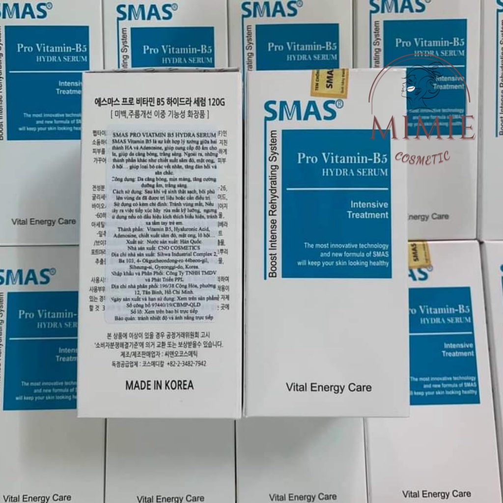 [CHÍNH HÃNG] SERUM B5 SMAS CẤP ẨM, PHỤC HỒI DA, SÁNG DA, CHỐNG LÃO HÓA - SMAS PRO VITAMIN B5 HYDRA SERUM 120ML