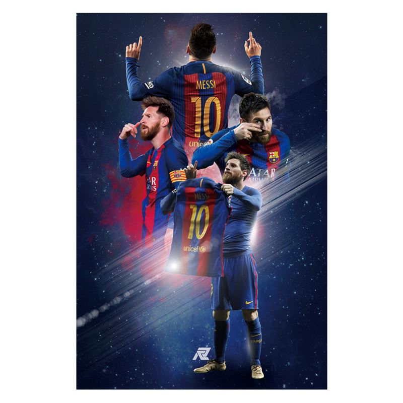 FIFA World Cup Football Soccer Star Messi Neymar David Beckham Cristiano Ronaldo Kaká Kylian Mbappé Vintage Craft Paper Poster Decorative Wall Sticker 1 pcs