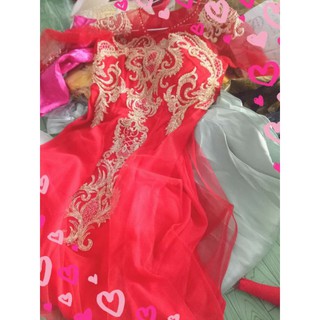 Áo dài cô dâu đơn giản sang trọng - hình thật do khách gửi tặng